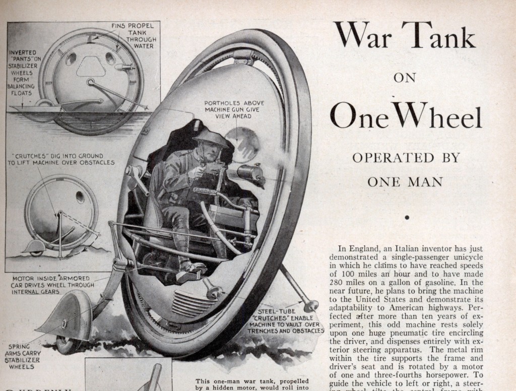 British Tank Monowheel
